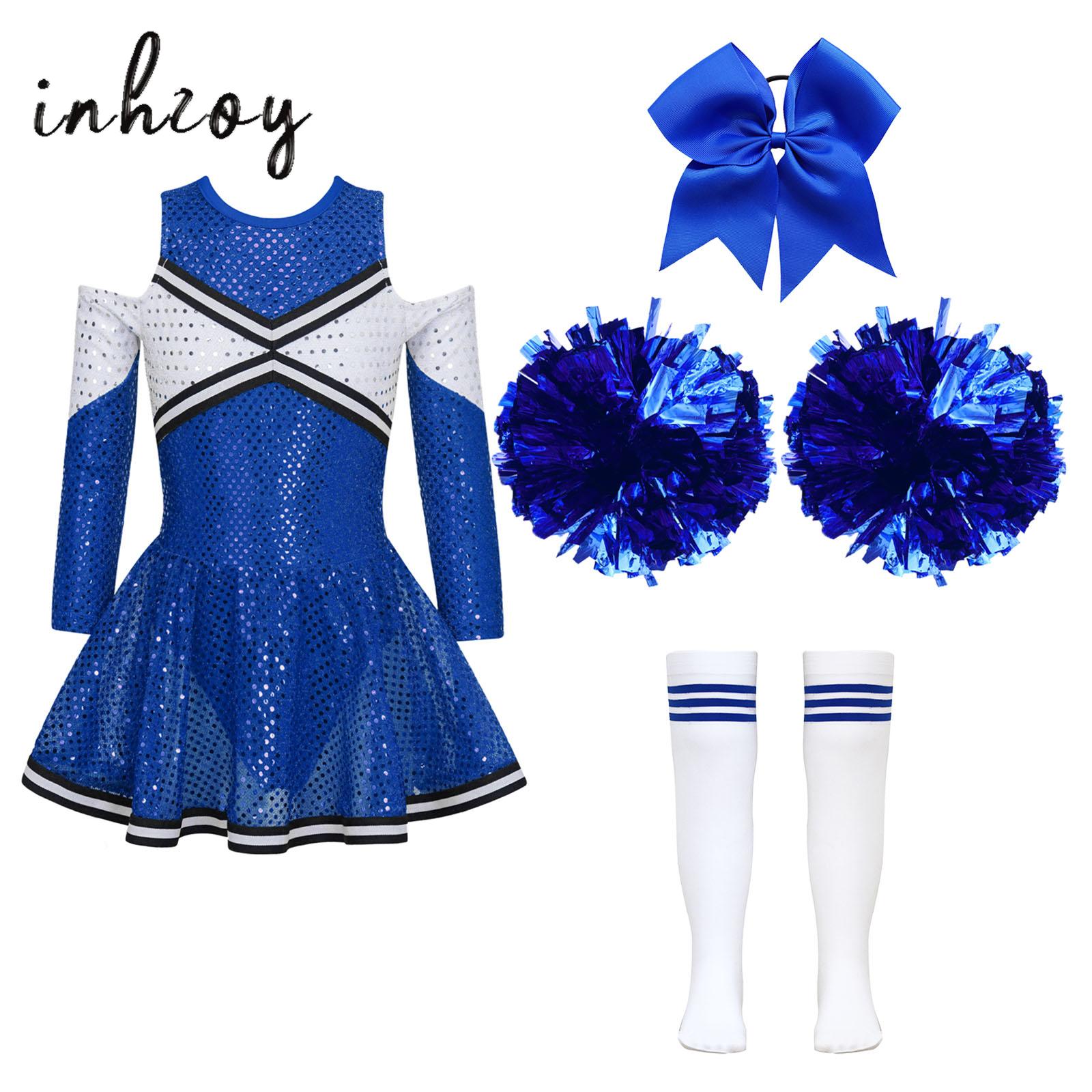 Cheerleading Pom Pom - Kinderen Meisjes Cheerleader Kostuum Cheerleading Dansjurk