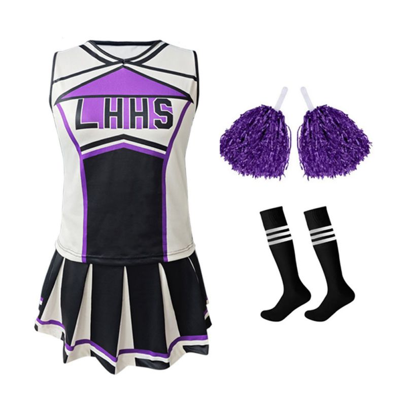 Cheerleading Pom Pom - Dames Cheerleaderkostuum Uniform Outfit Top met