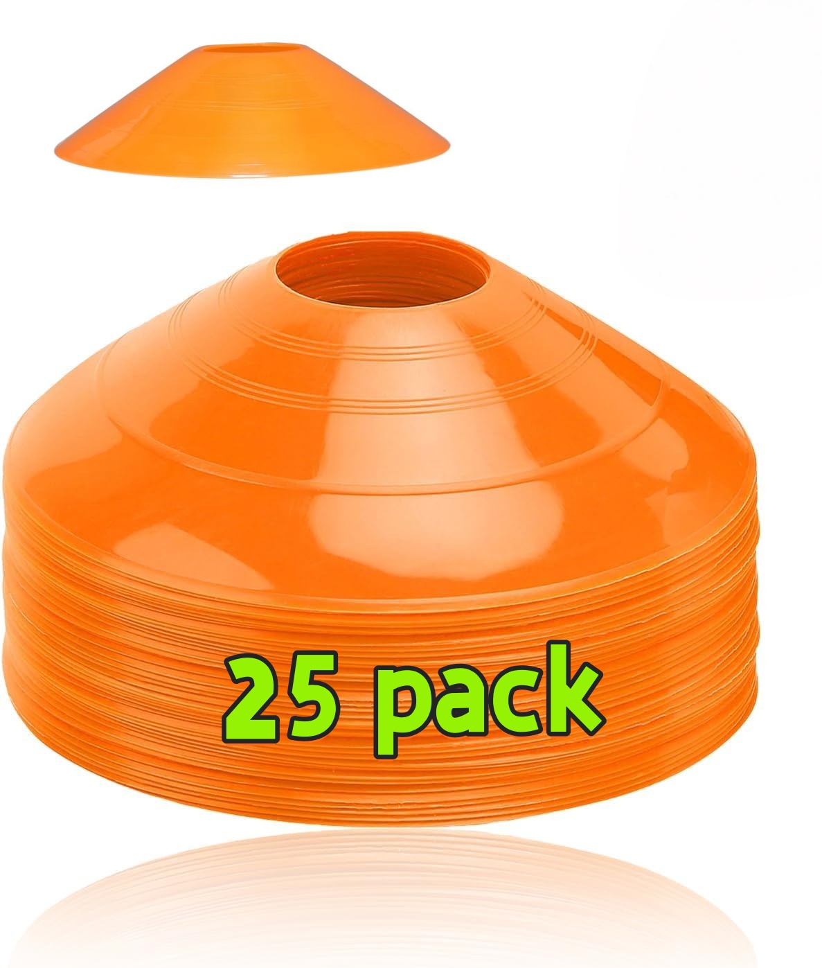 Football Training Cone - 25 stuks voetbalkegels, voetbal trainingsplaten, behendigheidstraining,