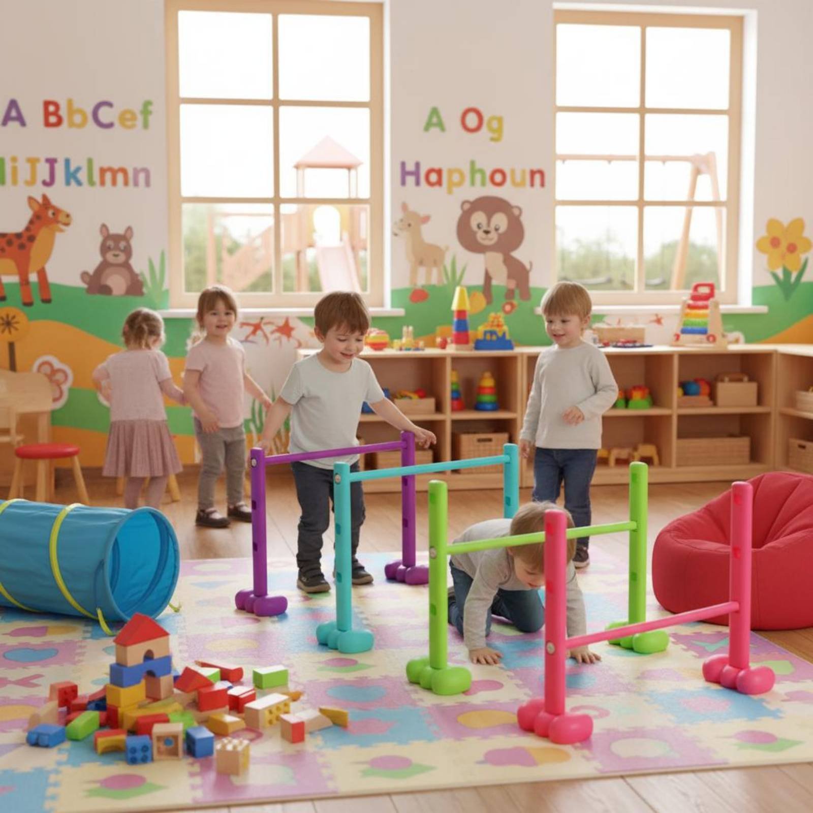 4-delige kruip-tunnelset, stev - Agility Hurdle Set recensie en prijs
